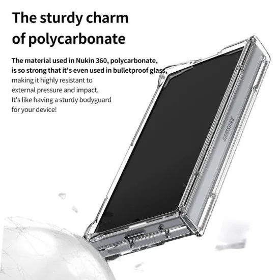 Cover Samsung Z Fold 6 Nukin 360 Case With Side Hinge Araree - Clear